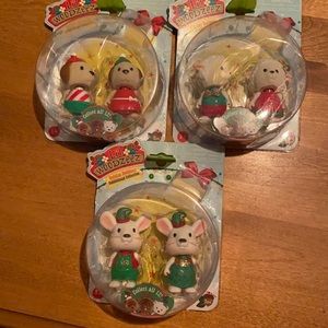 li’l Woodzeez set of 3 Holiday Bobbleez